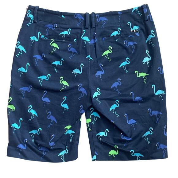 Polo Golf Ralph Lauren Flamingo Print Sateen Bermuda Shorts Size 8 - Picture 4 of 8